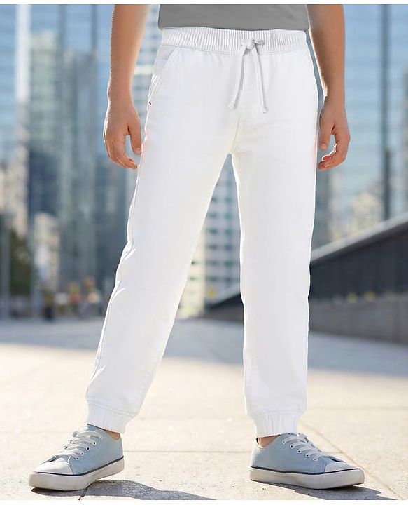 Pine Kids Denim Woven Full Length Washed Jeans - White
