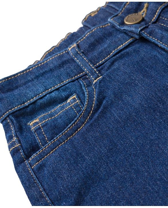 Pine Kids Denim Woven Full Length Washed Jeans With Stretch - Blue