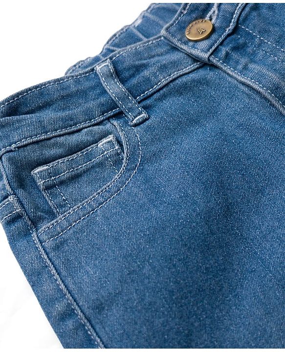 Pine Kids Denim Woven Full Length Washed Jeans - Blue