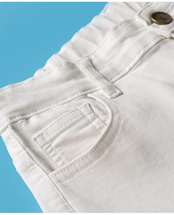 Pine Kids Denim Full Length Washed Jeans - White