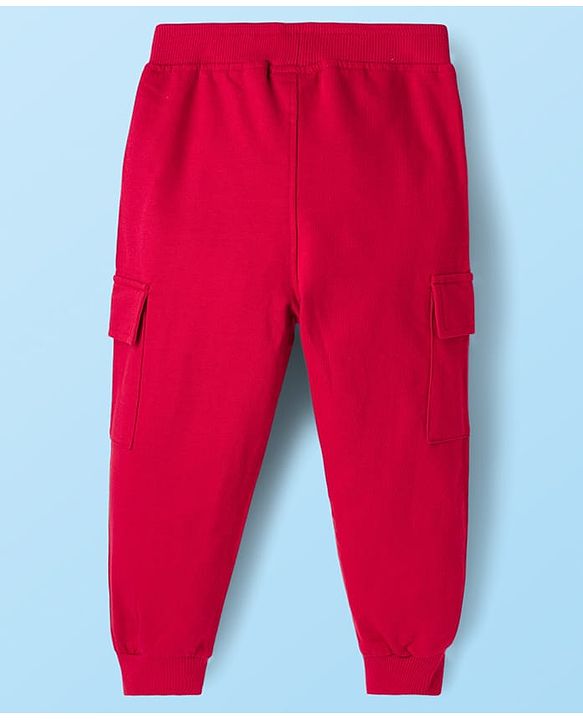 Babyhug Disney Single Jersey Knit Full Sleeves Hooded SweatJacket & Lounge Pant Set with T-Shirt & Mickey Mouse Graphic Pocket Detailing - Multicolor