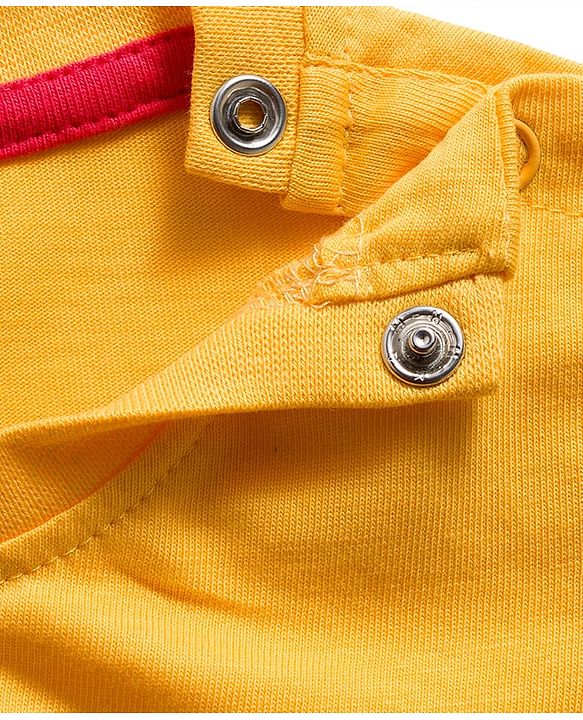 Babyhug Disney Single Jersey Knit Full Sleeves T-Shirts with Mickey & Friends Graphic Pack of 3 - Yellow Blue & Red