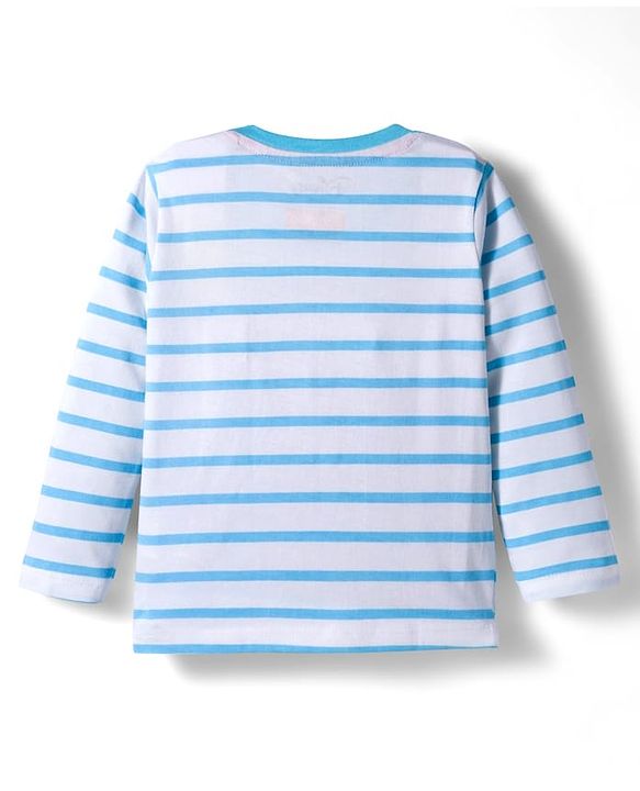 Babyhug Disney Single Jersey Knit Full Sleeves T-Shirts with Disney Characters Graphic Pack of 3 - Light Blue Orange & Blue