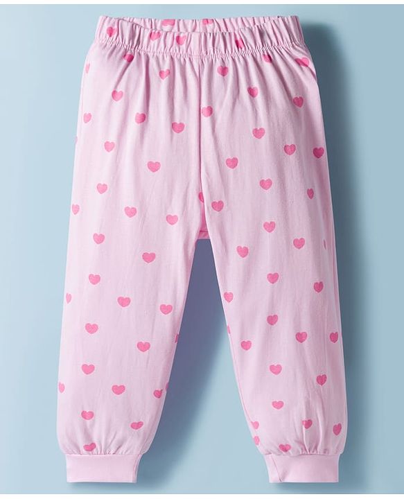 Babyhug Disney Single Jersey Knit Full Sleeves Night Suit with Minnie Graphic Pack of 2 - Pink & White