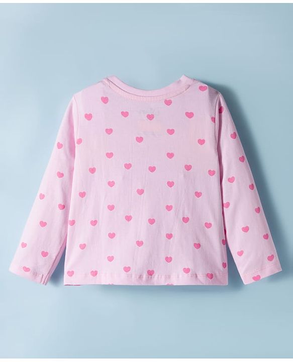 Babyhug Disney Single Jersey Knit Full Sleeves Night Suit with Minnie Graphic Pack of 2 - Pink & White
