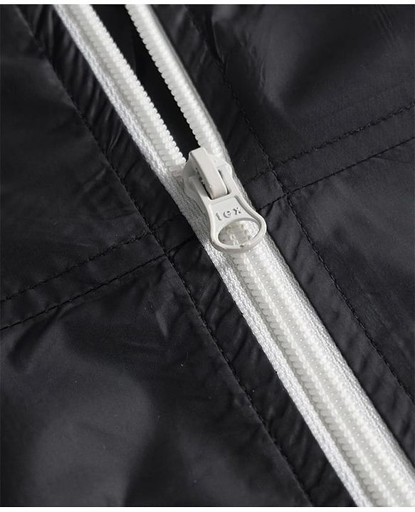 Pine Active Knit Full Sleeve Ultra Comfort Lightweight Windbreaker Athleisure Hooded Jacket - Black