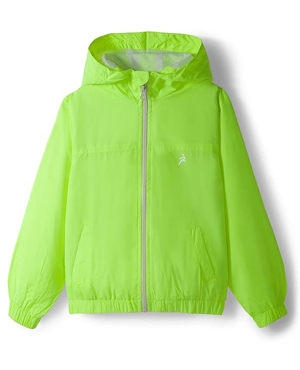 Pine Active Knit Full Sleeve Ultra Comfort Lightweight Windbreaker Athleisure Hooded Jacket - Black