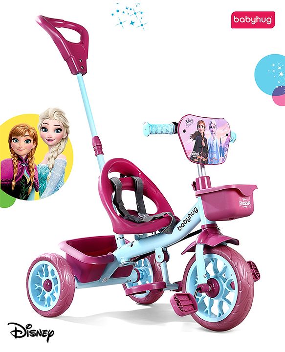 Babyhug Disney Mickey Kids Tricycle with Parental Push Handle- Red & Black| Antislip Pedals| Puncture Proof Wheels| Easy Assembling| Foldable Footrest| Toy for 2 to 5 year| Gifting Option