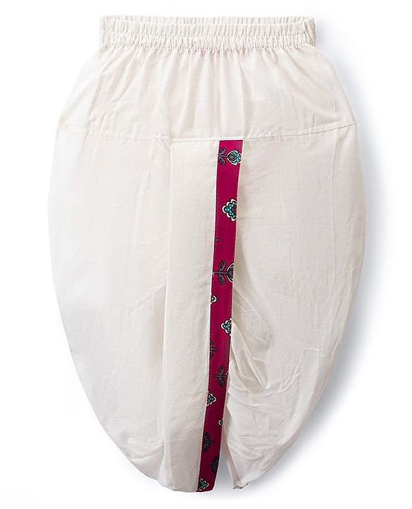 Babyhug Cambric Woven Full Sleeves Kurta Dhoti Set With Floral Print - Red & White