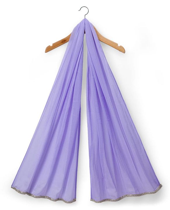 Babyhug Georgette Woven Three Fourth Sleeve Choli Lehenga & Dupatta Set with Floral Embroidery - Lavender