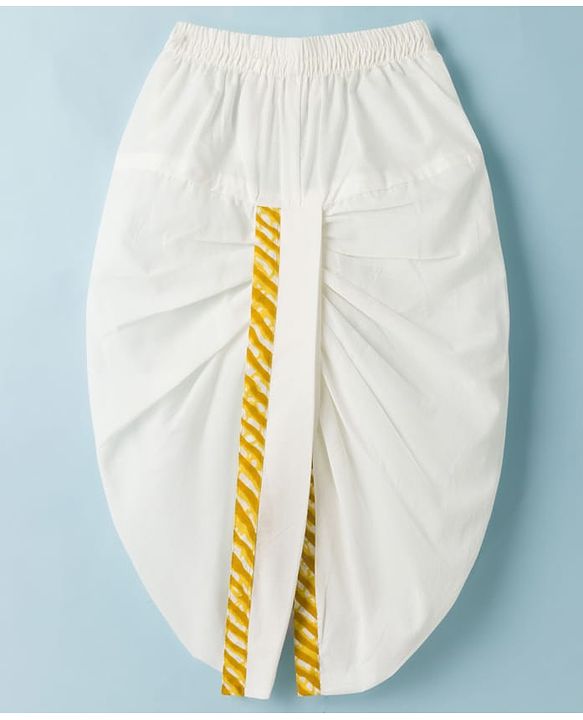 Babyhug Cambric Woven Full Sleeves Striped Kurta Dhoti Set - Yellow