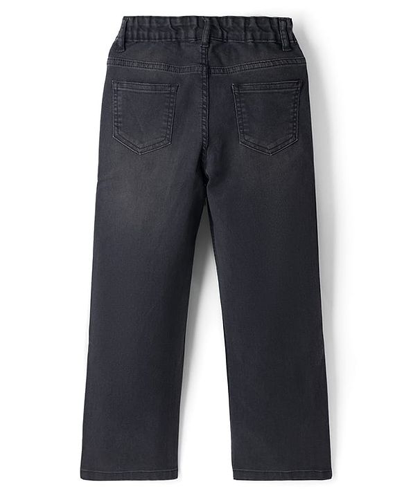 Pine Kids Full Length Solid Color Denim Jeans - Black