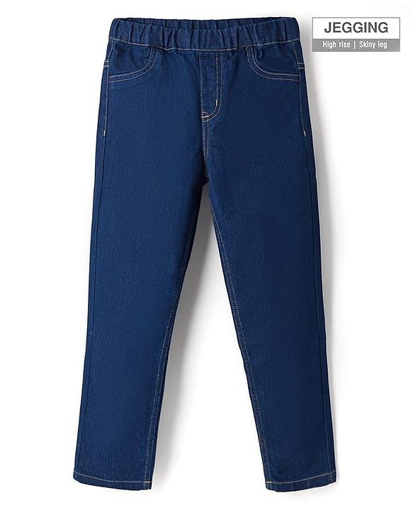 Pine Kids Denim Woven Full Length Washed Jeggings - Blue