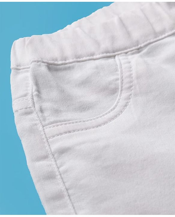 Pine Kids Denim Woven Full Length Washed Jeggings - White