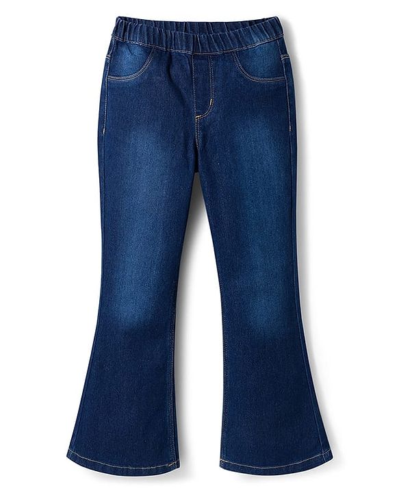 Pine Kids Denim Woven Full Length Washed Bootcut Jeggings - Blue