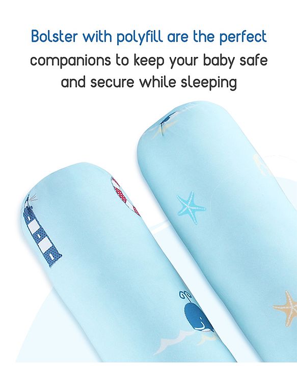 Babyhug 100% Cotton Gadda Bedding Set Cute Car Print - Sea Green| Soft & Breathable Cotton Shell| Mattress with Pillow & 2 Bolsters| Gentle Cushioned Support| Gifting Option for 0to12 Months
