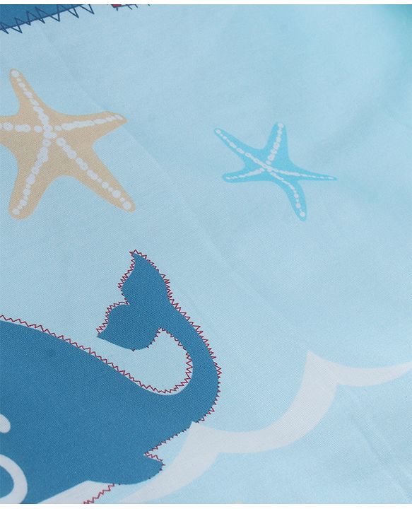 Babyhug 100% Cotton Gadda Bedding Set Cute Car Print - Sea Green| Soft & Breathable Cotton Shell| Mattress with Pillow & 2 Bolsters| Gentle Cushioned Support| Gifting Option for 0to12 Months