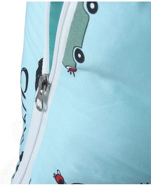 Babyhug 100% Cotton Baby Sleeping Bag with Hood Little Sailor Print - Blue| Use as Carry Nest, Mattress or Sleeping Bag| Newborn to Toddler Boys & Girls| New Born Gifting| Warm and Cozy