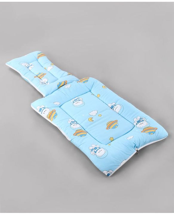 Babyhug 100% Cotton Baby Sleeping Bag with Hood Little Sailor Print - Blue| Use as Carry Nest, Mattress or Sleeping Bag| Newborn to Toddler Boys & Girls| New Born Gifting| Warm and Cozy