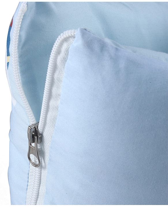 Babyhug 100% Cotton Baby Sleeping Bag with Hood Little Sailor Print - Blue| Use as Carry Nest, Mattress or Sleeping Bag| Newborn to Toddler Boys & Girls| New Born Gifting| Warm and Cozy