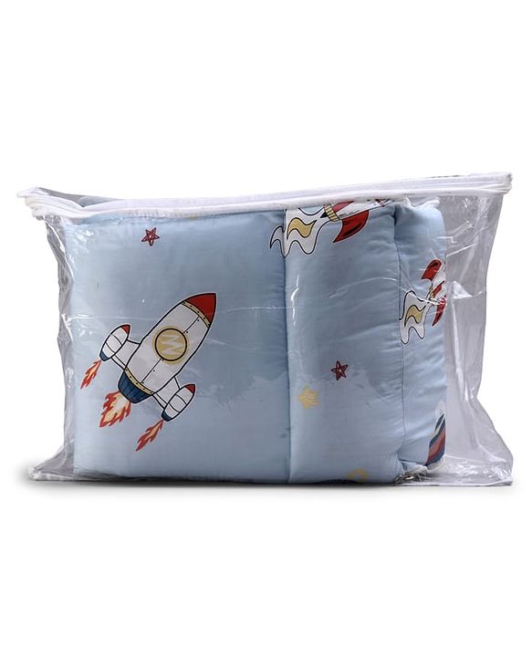 Babyhug 100% Cotton Baby Sleeping Bag with Hood Little Sailor Print - Blue| Use as Carry Nest, Mattress or Sleeping Bag| Newborn to Toddler Boys & Girls| New Born Gifting| Warm and Cozy
