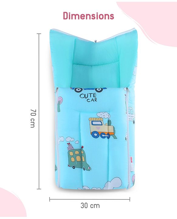 Babyhug Super Saver Bedding Combo Set of 3 Sailor Friends Print - Blue| 100% Cotton| Pillows & Bolsters Included| Lightweight & Travel Friendly| Breathable Fabric| Gifting  Option for 0to6 Months
