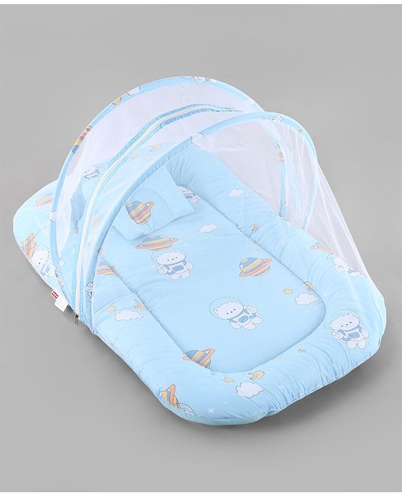 Babyhug Super Saver Bedding Combo Set of 3 Sailor Friends Print - Blue| 100% Cotton| Pillows & Bolsters Included| Lightweight & Travel Friendly| Breathable Fabric| Gifting  Option for 0to6 Months