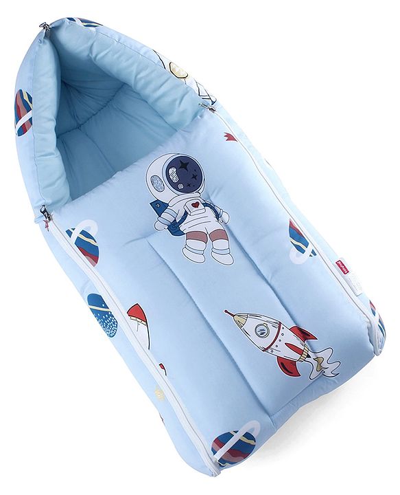 Babyhug Super Saver Bedding Combo Set of 3 Sailor Friends Print - Blue| 100% Cotton| Pillows & Bolsters Included| Lightweight & Travel Friendly| Breathable Fabric| Gifting  Option for 0to6 Months