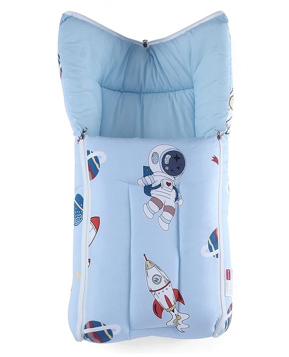 Babyhug Super Saver Bedding Combo Set of 3 Sailor Friends Print - Blue| 100% Cotton| Pillows & Bolsters Included| Lightweight & Travel Friendly| Breathable Fabric| Gifting  Option for 0to6 Months