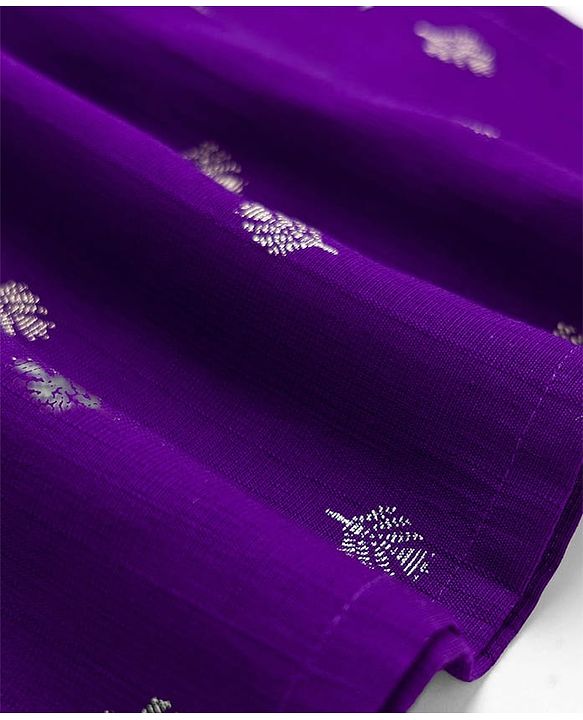 Babyhug Woven Full Sleeves  Foil Printed Kurta Pajama Set- Purple