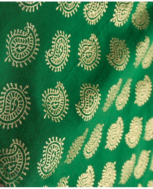 Babyhug Woven Full Sleeves Kurta Pajama Set With Floral Foil Print - Green