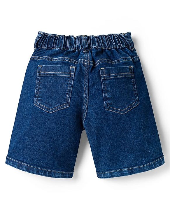Pine Kids Denim Woven Washed Above Knee Length Shorts - Blue