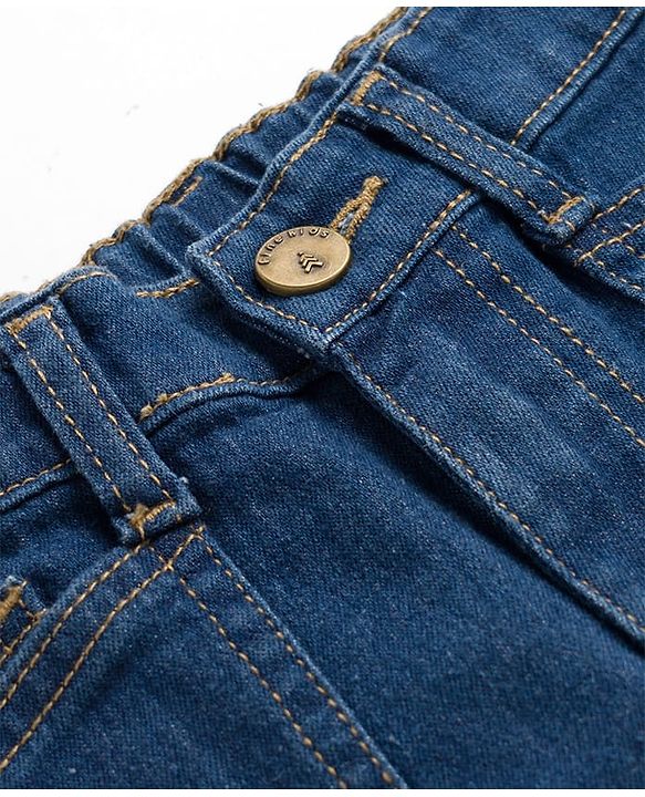 Pine Kids Woven Above Knee Length Solid Color Shorts - Navy Blue