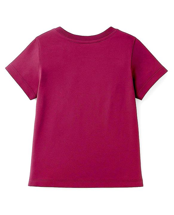 Pine Kids Cotton Knit Half Sleeves T-Shirt Butterfly Print - Navy Blue