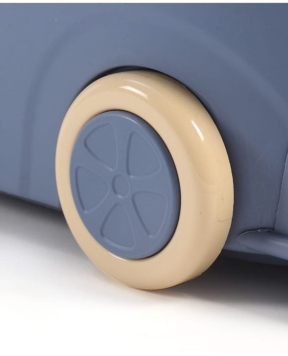 Babyhug Multipurpose Storage Box with Wheels for Kids Truck Theme - Classic Blue| Toy Storage Organizer with Pull Along Handle| Clip Lock Lid| Use as Ride-On & Building Block Tray| Kids Room Storage