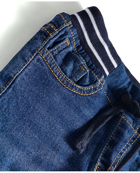 Pine Kids Denim Woven Full Length Washed Jeans - Blue