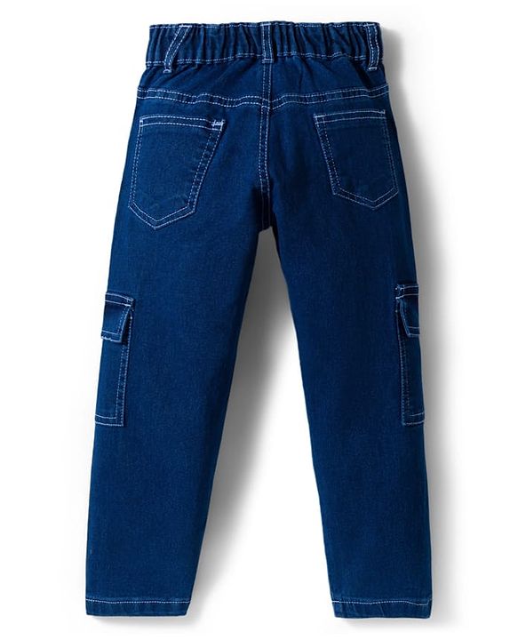 Pine Kids Denim Full Length Washed Jeans - Blue