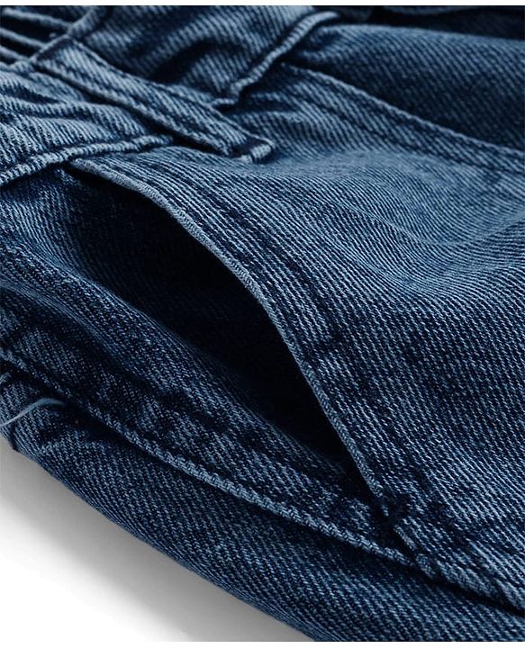 Pine Kids Denim Woven Full Length Washed Jeans - Blue