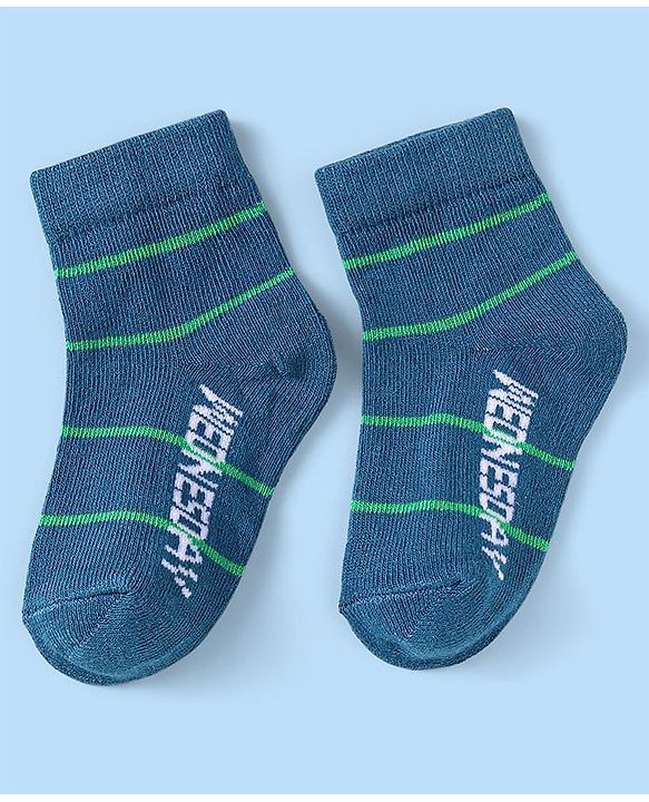 Cute Walk by Babyhug Knit Ankle Length Socks With Stripes Pack Of 7 - Multicolour