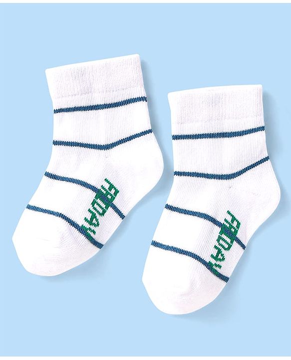 Cute Walk by Babyhug Knit Ankle Length Socks With Stripes Pack Of 7 - Multicolour