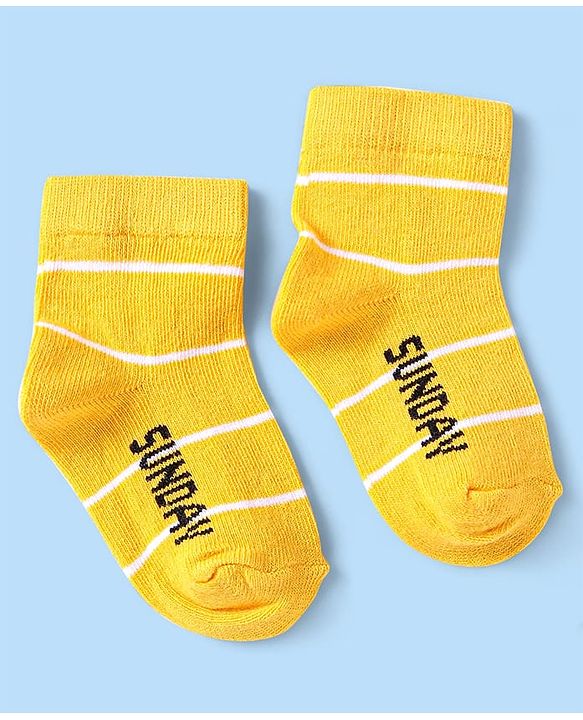 Cute Walk by Babyhug Knit Ankle Length Socks With Stripes Pack Of 7 - Multicolour