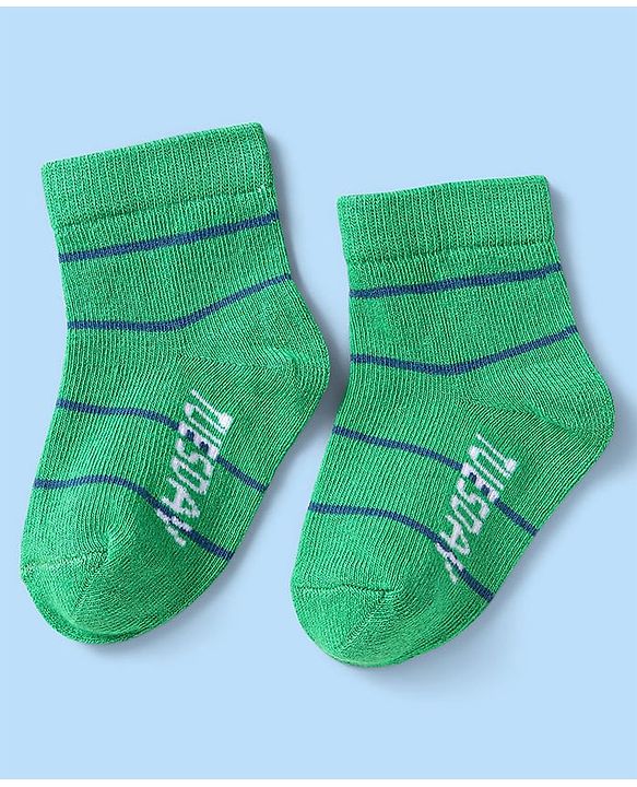 Cute Walk by Babyhug Knit Ankle Length Socks With Stripes Pack Of 7 - Multicolour