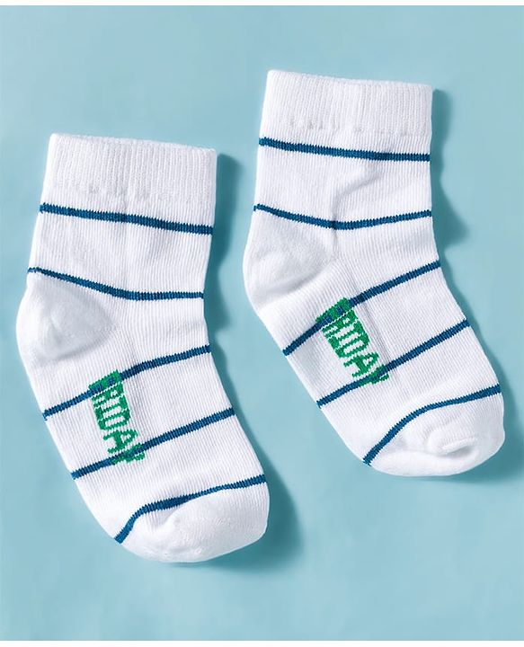 Cute Walk by Babyhug Knit Ankle Length Socks With Stripes Pack Of 7 - Multicolour