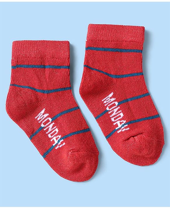 Cute Walk by Babyhug Knit Ankle Length Socks With Stripes Pack Of 7 - Multicolour