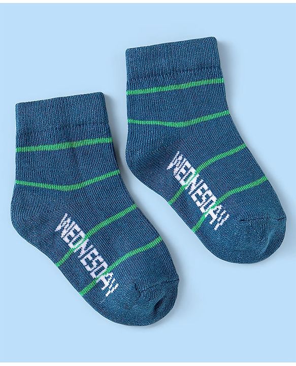Cute Walk by Babyhug Knit Ankle Length Socks With Stripes Pack Of 7 - Multicolour