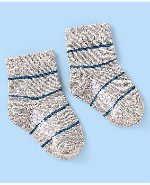 Cute Walk by Babyhug Knit Ankle Length Socks With Stripes Pack Of 7 - Multicolour