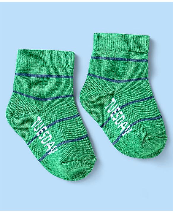 Cute Walk by Babyhug Knit Ankle Length Socks With Stripes Pack Of 7 - Multicolour
