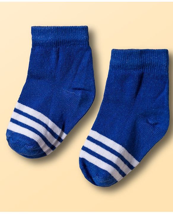 Cutewalk by Babyhug Knit Ankle Length Socks With Stripes Pack Of 5 - Multicolour