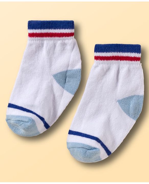 Cutewalk by Babyhug Knit Ankle Length Socks With Stripes Pack Of 5 - Multicolour