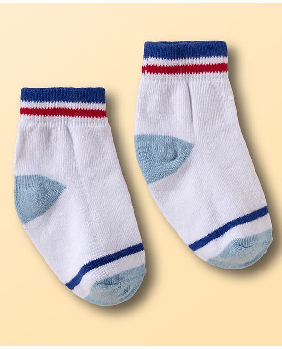 Cutewalk by Babyhug Knit Ankle Length Socks With Stripes Pack Of 5 - Multicolour